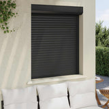 Persiana a rullo Antracite 100 x 120 cm Alluminio e poliuretano
