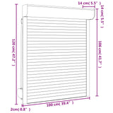Persiana a rullo Antracite 100 x 120 cm Alluminio e poliuretano