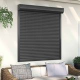 Persiana a rullo Antracite 130 x 140 cm Alluminio e poliuretano