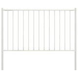 Pannello Recinzione con Pali Acciaio Verniciato 1,7x1m Bianco