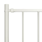 Pannello Recinzione con Pali Acciaio Verniciato 1,7x1m Bianco