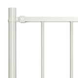 Pannello Recinzione con Pali Acciaio Verniciato 1,7x1m Bianco