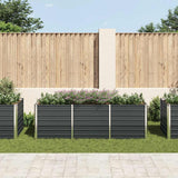 Fioriera per Giardino Antracite 240x80x77 cm in Acciaio Zincato