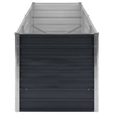Fioriera per Giardino Antracite 240x80x77 cm in Acciaio Zincato