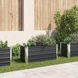 Fioriera per Giardino Antracite 100x40x45 cm in Acciaio Zincato