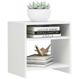 Comodino Bianco Lucido 40x30x40 cm in Legno truciolato