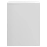 Comodino Bianco Lucido 40x30x40 cm in Legno truciolato