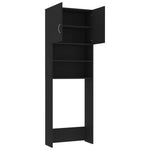 Mobile per Lavatrice Nero 64x25,5x190 cm in truciolato