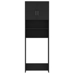 Mobile per Lavatrice Nero 64x25,5x190 cm in truciolato