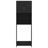 Mobile per Lavatrice Nero 64x25,5x190 cm in truciolato