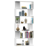 Libreria/Divisorio Bianco 80x24x192 cm in Legno Ingegnerizzato