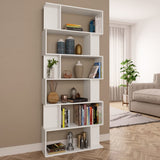 Libreria/Divisorio Bianco 80x24x192 cm in Legno Ingegnerizzato
