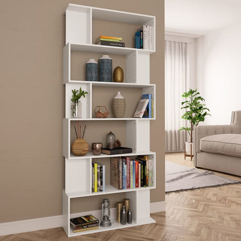 Libreria/Divisorio Bianco 80x24x192 cm in Legno Ingegnerizzato