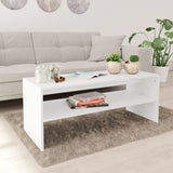 Tavolino da Salotto Bianco 100x40x40 cm in Legno truciolato
