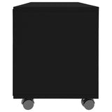 Mobile TV con Ruote Nero 90x35x35 cm in Legno truciolato