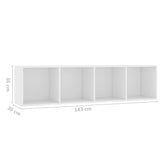 Libreria/Mobile TV Bianco 143x30x36 cm