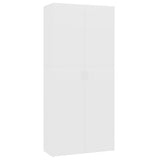 Scarpiera Bianca 80x35,5x180 cm in Legno truciolato