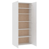 Scarpiera Bianca 80x35,5x180 cm in Legno truciolato