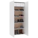 Scarpiera Bianca 80x35,5x180 cm in Legno truciolato