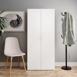 Scarpiera Bianca 80x35,5x180 cm in Legno truciolato