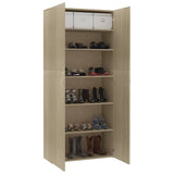 Scarpiera Rovere Sonoma 80x35,5x180 cm in Legno truciolato