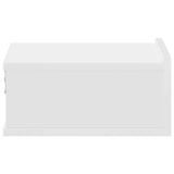 Comodini Pensili 2pz Bianchi 40x30x15 cm in Legno truciolato