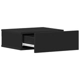 Comodino Pensile Nero 40x30x15 cm in Legno truciolato