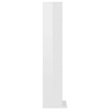 Mobile Porta CD Bianco Lucido 21x20x88 cm in Legno truciolato