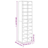 Scarpiera Bianca 54x34x183 cm in Legno truciolato