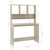 Scrivania e Ripiani Rovere Sonoma 110x45x157 Legno truciolato