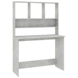 Scrivania Mensole Grigio Cemento 110x45x157cm Legno truciolato
