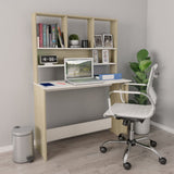 Scrivania e Ripiani Bianco Rovere Sonoma 110x45x157 truciolato