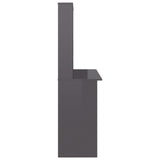 Scrivania Mensole Grigio Lucido 110x45x157 cm Legno truciolato