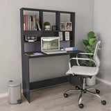 Scrivania Mensole Grigio Lucido 110x45x157 cm Legno truciolato