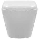 WC Sospeso con Design Senza Bordi in Ceramica Bianca