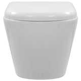 WC Sospeso con Design Senza Bordi in Ceramica Bianca