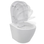 WC Sospeso con Design Senza Bordi in Ceramica Bianca
