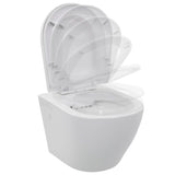 WC Sospeso con Design Senza Bordi in Ceramica Bianca