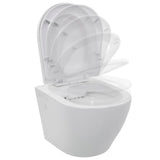 WC Sospeso con Design Senza Bordi in Ceramica Bianca