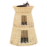 Set Ceste per Gatti con Cuscini 3 pz 47x34x60 cm Salice Naturale