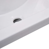 Lavabo da Incasso 61x39,5x18,5 cm in Ceramica Bianco