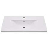 Lavabo da Incasso 81x39,5x18,5 cm in Ceramica Bianco