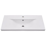 Lavabo da Incasso 81x39,5x18,5 cm in Ceramica Bianco