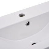 Lavabo da Incasso 81x39,5x18,5 cm in Ceramica Bianco
