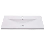 Lavabo da Incasso 91x39,5x18,5 cm in Ceramica Bianco