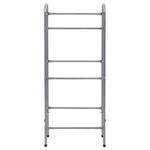 Supporto con Ripiani per 3 Casse Argento 50x33x116 cm Acciaio