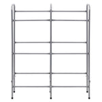 Supporto con Ripiani per 6 Casse Argento 96x33x116 cm Acciaio