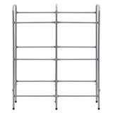 Supporto con Ripiani per 6 Casse Argento 96x33x116 cm Acciaio