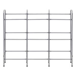Supporto con Ripiani per 9 Casse Argento 145x33x116 cm Acciaio