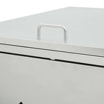 Copribidone per Spazzatura Singolo 240 L in Acciaio Inox
